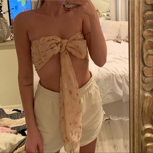 Light Pink Butterfly Scarf Top